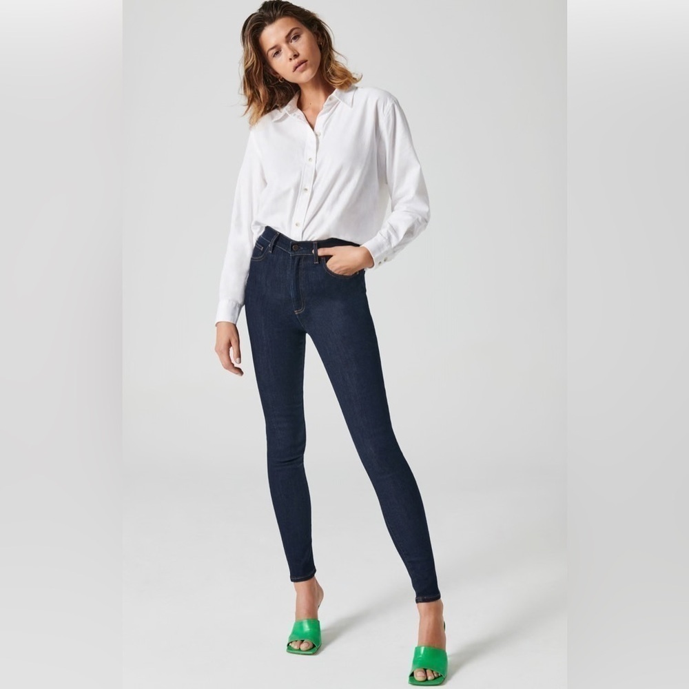 DENIM FORUM | Aritzia | The Lola High Rise Skinny 26L | Dark Wash | Size 25